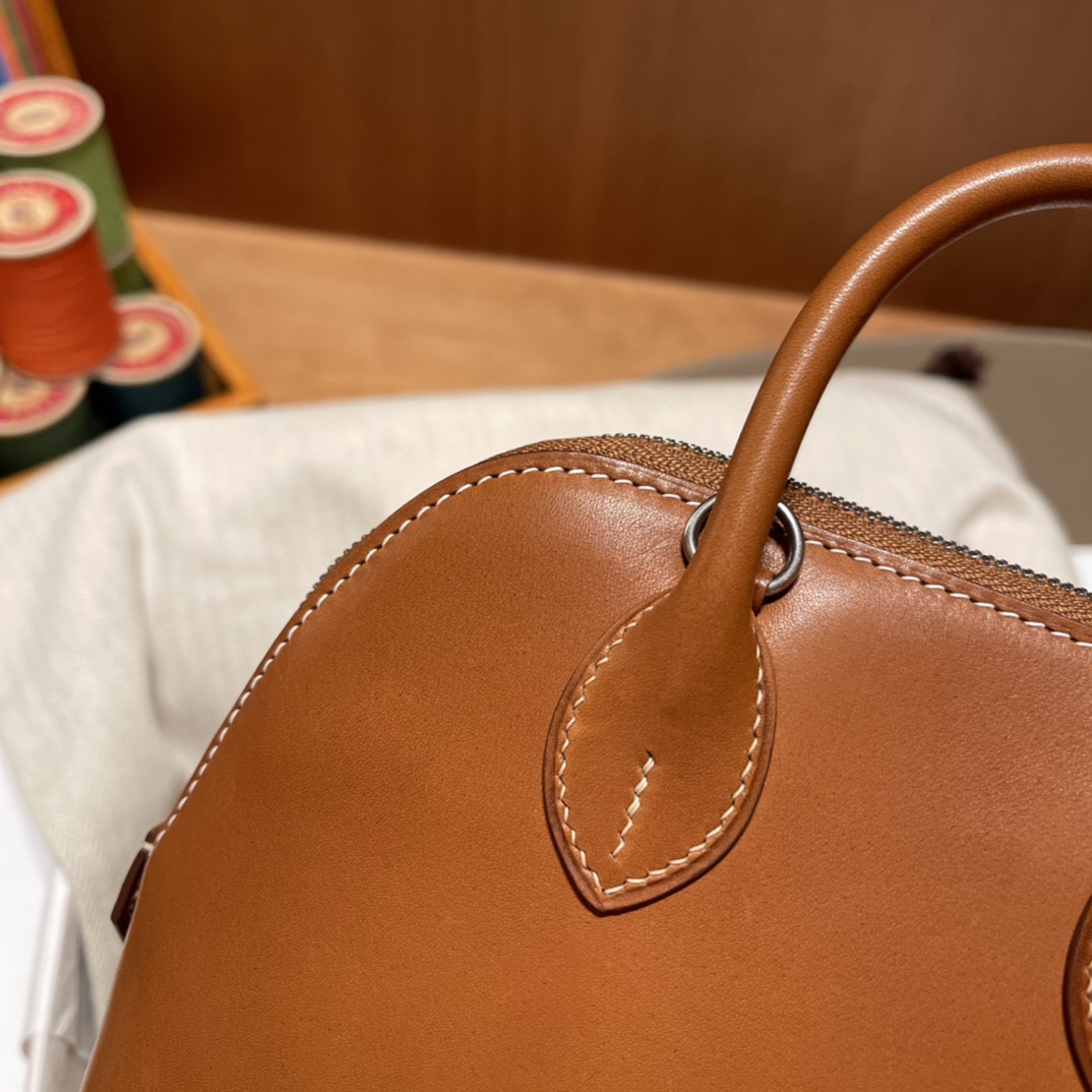 에르메스 미니 볼리드18 골드브라운 은장